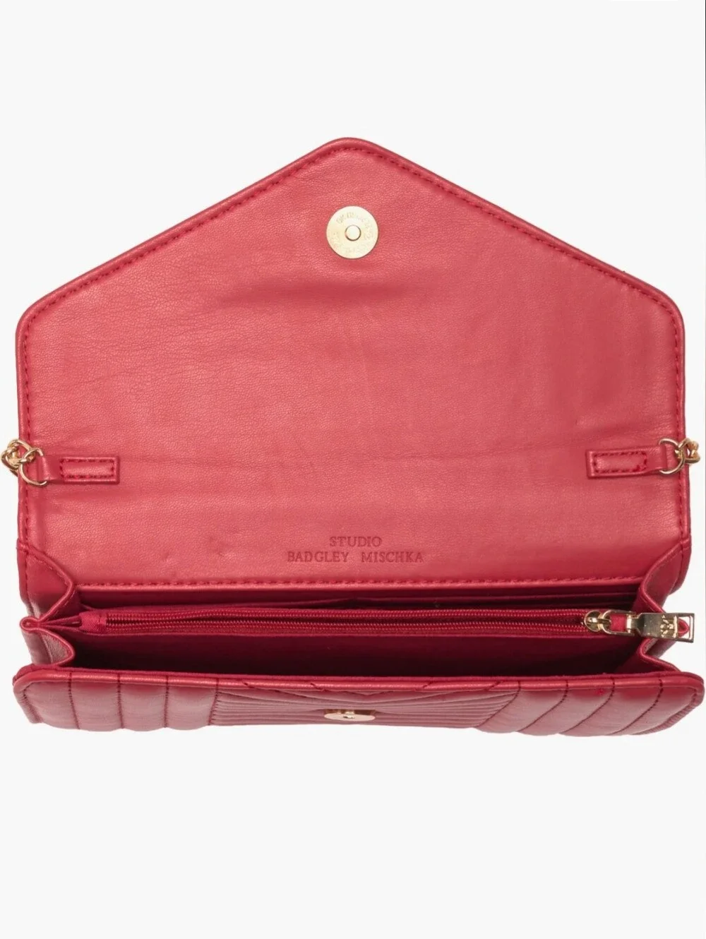 Badgley Mischka Collection Chevron Quilted Crossbody Bag